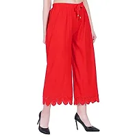 Trendy Straight Fit Poly Cotton Palazzo for Women-thumb3