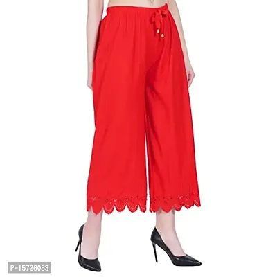 Trendy Straight Fit Poly Cotton Palazzo for Women-thumb4