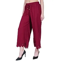 Trendy Straight Fit Poly Cotton Palazzo for Women-thumb1