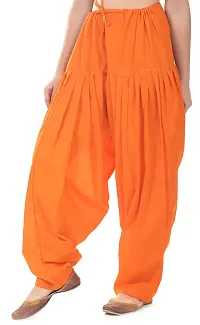 NATHAWAT Women's Regular Fit Cotton Salwar (Orange, 5XL)-thumb1