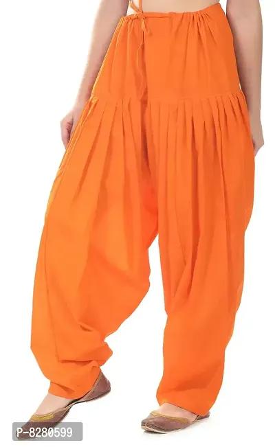 NATHAWAT Women's Regular Fit Cotton Salwar (Orange, 5XL)-thumb2