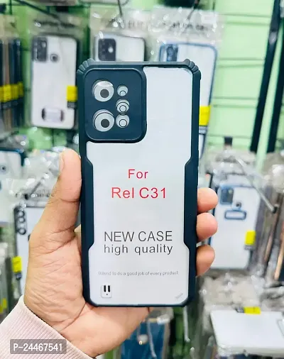 Polycarbonate Shock Proof Clear Protective TRANSPARENT EAGLE Back Case For Realme C31-thumb3