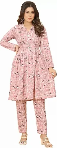 Stylish Women Cotton Blend Kurta Bottom Set