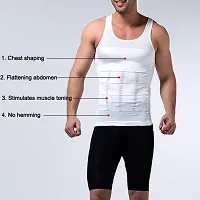 Bstar Vest Slim n Lift Tummy Tucker Body Shaper for Men Size Medium - White-thumb3