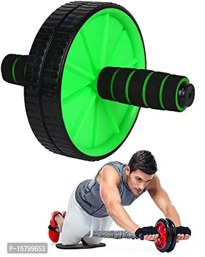 Bstar Anti Skid Double Wheel Abs Roller Portable Exerciser Color May Vary Multicolour