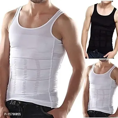 Bstar Vest Slim n Lift Tummy Tucker Body Shaper for Men Size Medium - White