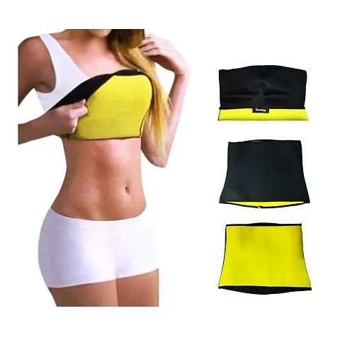 Unisex Body Shaper Weight Loss Tummy Reducer Body Shaper Slimming Waist Fitness Belt for Women/Men - Black