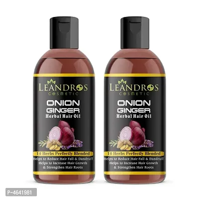 Onion Ginger hair oil with 14 Natural Oil Hair Oil Pack Of-(2)-(200 ml)