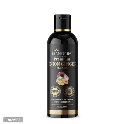 LEANDROS   premium onion ginger Hair oil for Hair growth , (100ML - Pack of 1)-thumb0