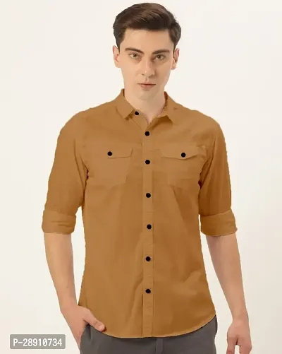 Stylish Cotton Solid Long Sleeves Shirt For Men