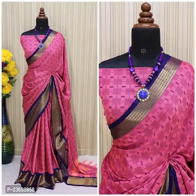 Beautiful   Khadi Cotton Saree With Blouse Piece-thumb0