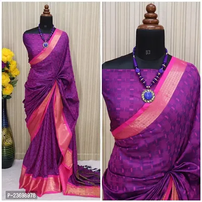 Beautiful   Khadi Cotton Saree With Blouse Piece-thumb0