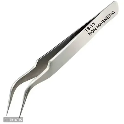 Beadsnfashion Stainless Steel Curved Tweezer