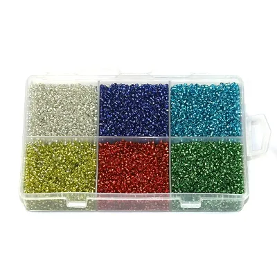 Beadsnfashion Line Glass Seed Beads DIY Kit for Jewellery Making, Beading, Embroidery and Art and Crafts, Size 11/0 (2mm)