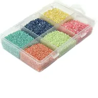 Beadsnfashion Inside Color Glass Seed Beads DIY Kit for Jewellery Making, Beading, Embroidery and Art and Crafts, Size 11/0 (2mm)-thumb1