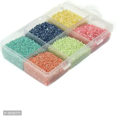 Beadsnfashion Inside Color Glass Seed Beads DIY Kit for Jewellery Making, Beading, Embroidery and Art and Crafts, Size 11/0 (2mm)-thumb2