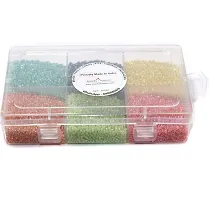 Beadsnfashion Inside Color Glass Seed Beads DIY Kit for Jewellery Making, Beading, Embroidery and Art and Crafts, Size 11/0 (2mm)-thumb2