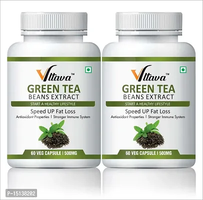 VLTAVA Green Tea Extract for Weight Loss (Fat Burner)  Antioxidant- 60 Capsules (Pack   of 2)-thumb3