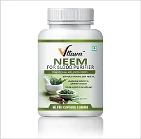 VLTAVA Neem Extract Antioxidant 60 Capsules Supports Detoxification  Improves Immunity Metabolism Keeps Skin Healthy - 500 mg-thumb1