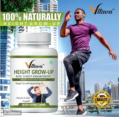 VLTAVA Height GROW-UP Herbal Capsule Body Growth Height Increasing Booster 100%   Ayurvedic Capsule For Boys and Girls-thumb0