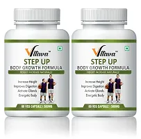 VLTAVA Step Up Body Growth Height Increasing Booster| For Taller  Stronger Height | Support Bone Density | Natural Peak Height | (An Ayurvedic Body Growth Formula)-(Pack of 2)-thumb2