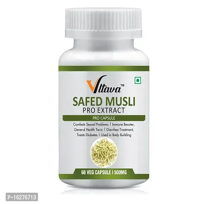 VLTAVA Safed Musli for Strength,Energy and Vitality in Men  Women - 60 Capsules-thumb2