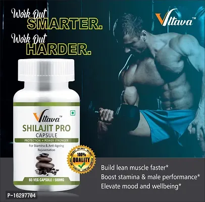 VLTAVA Shilajit Pro -Ayurvedic Capsules for Strength,Stamina and Power | Premium Vigour   and Vitality Ayurvedic Supplement | For Men