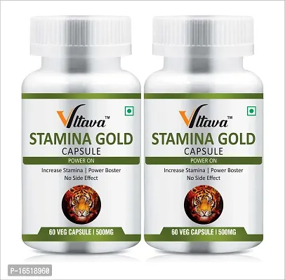 VLTAVA Stamina Gold Capsules - Immunity  Increase Stamina|Energy Gainer| Man  Women   to Strong Stamina Power-thumb2