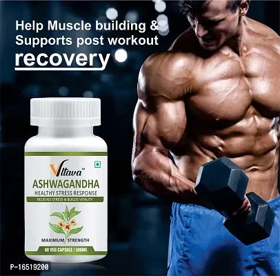 Ashwagandha Extract (500 mg),Improves Muscles Strength, Energy and Immunity Booster, 60   Ashwagandha Capsules