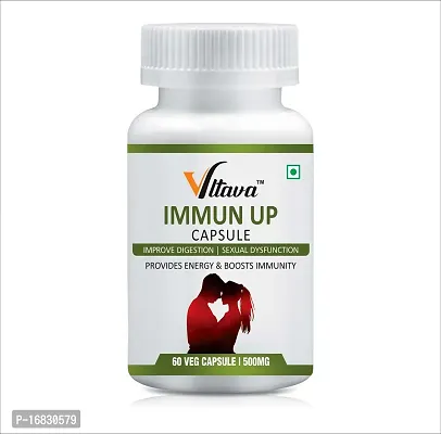 VLTAVA Immun-Up Herbal Capsules Improve Digestion|Sexual Dysfunction|Stamina  Power|  Provides Energy  Boosts Immunity 60-Capsule-thumb2