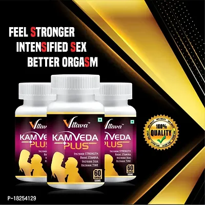 VLTAVA KAMVEDA PLUS Sexual Capsules For Men Long Time Sex Power  Stamina 100% Ayurvedic-thumb0