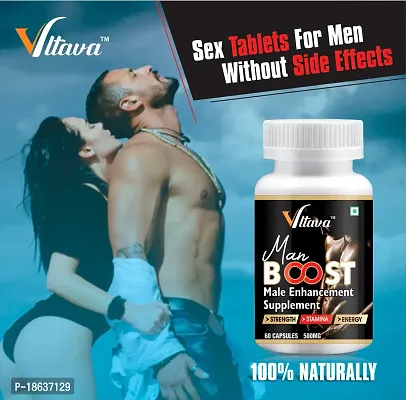 VLTAVA MAN BOOST Ayurvedic Supplement for Men | Better Sexual Power  Performance (60 Capsules)