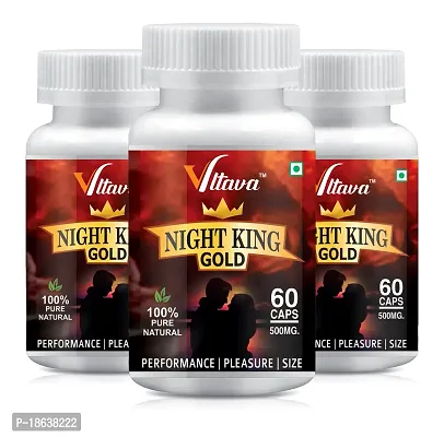 VLTAVA NIGHT KING GOLD Bigger Supplement Multivitamin for Men's | Improve Men's Size, Power  Stamina (Pack of 3)-thumb2