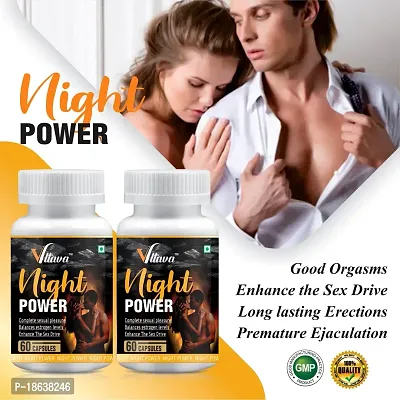 VLTAVA NIGHT POWER Testosterone Booster for Men | Ayurvedic Capsules for Vigour,Vitality    Energy | 2 Month Pack (120 Capsules)