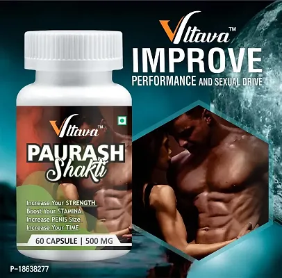 VLTAVA PAURASH SHAKTI Capsule, Strength  Stamina Booster For Men Wellness Boost Your Sexual Power 100% Ayurvedic-thumb0