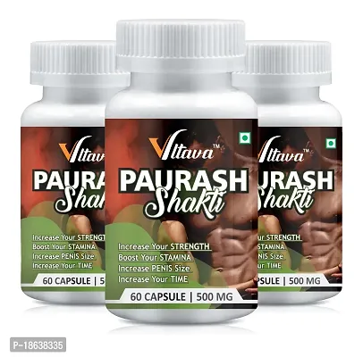 VLTAVA PAURASH SHAKTI 100% Ayurvedic capsules Stamina,Power  Timing for Men-thumb2