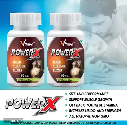 VLTAVA POWER X 100% Ayurvedic capsules Stamina,Power  Timing for Men (Pack of 2)