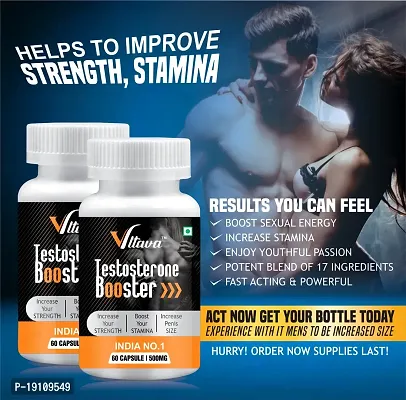 VLTAVA Testosterone Booster |Advanced Formulation |Stamina, Strength  Energy (120 Capsules)