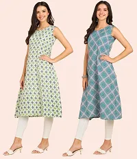 Fancy American Crepe Kurtis for Women Pack Of 2-thumb2