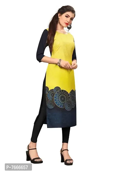 New Ethnic 4 You Women's American Crepe Straight Kurta (Combo Pack Of 2)-thumb3