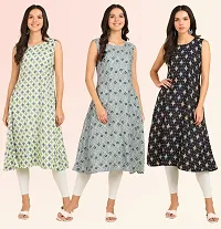 Fancy American Crepe Kurtis for Women Pack Of 3-thumb3