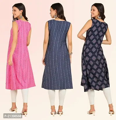 Fancy American Crepe Kurtis for Women Pack Of 3-thumb2