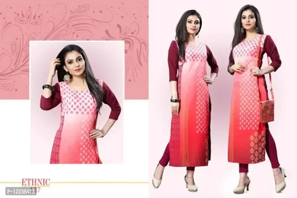 Stylish Crepe Printed Kurti For Women