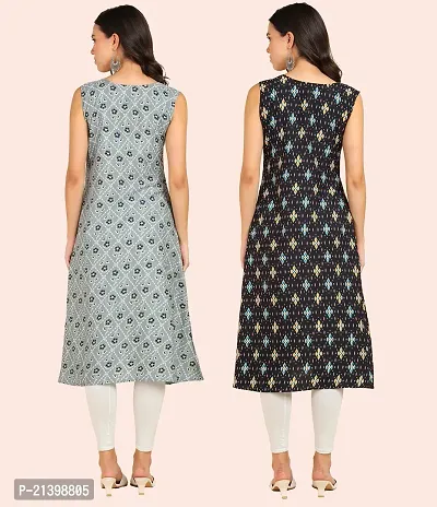 Fancy American Crepe Kurtis for Women Pack Of 2-thumb2