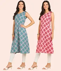 Fancy American Crepe Kurtis for Women Pack Of 2-thumb2