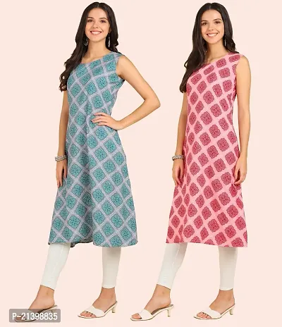 Fancy American Crepe Kurtis for Women Pack Of 2-thumb3