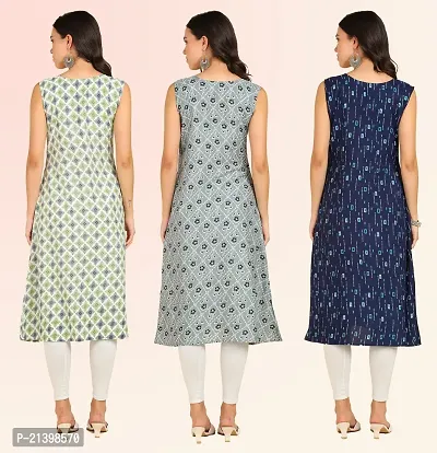 Fancy American Crepe Kurtis for Women Pack Of 3-thumb5