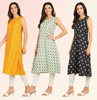 Fancy American Crepe Kurtis for Women Pack Of 3-thumb2