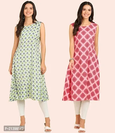 Fancy American Crepe Kurtis for Women Pack Of 2