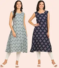 Fancy American Crepe Kurtis for Women Pack Of 2-thumb1